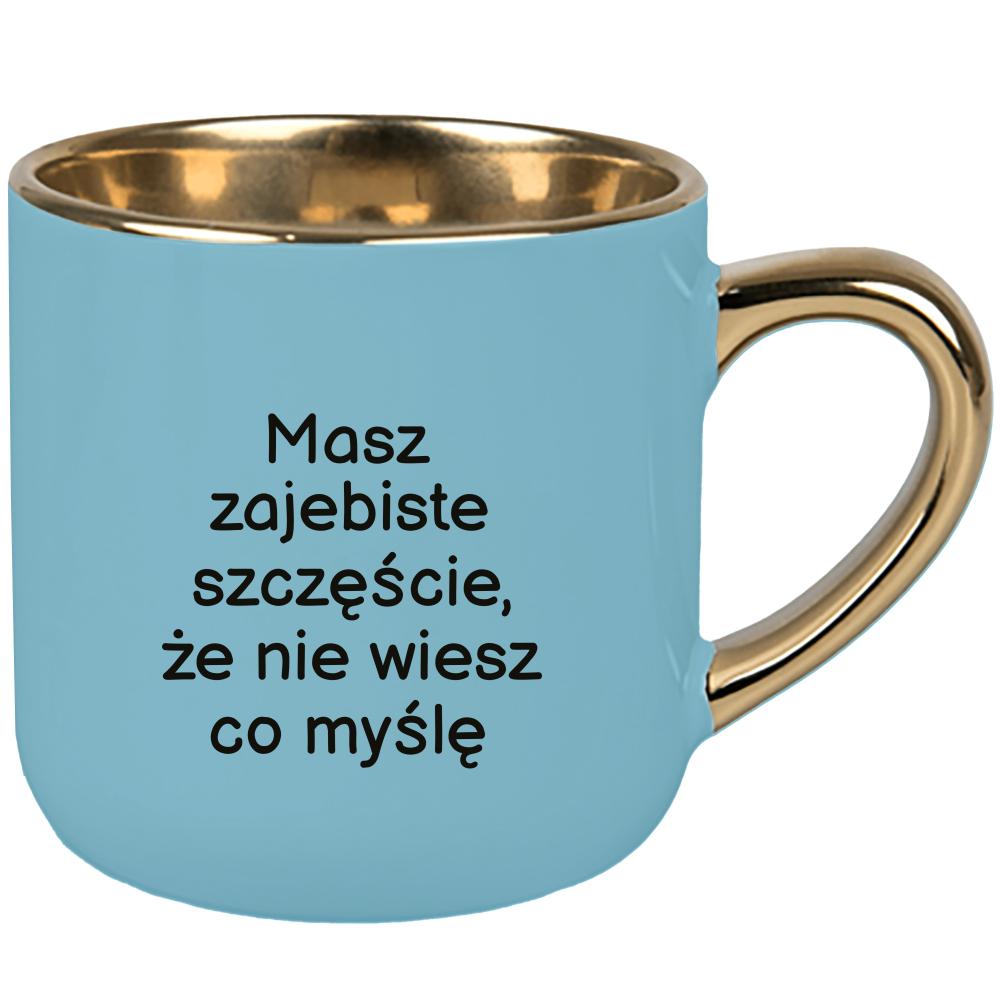 Masz zaje#iste szczęście kubek elegant duży kolor niebieski 2