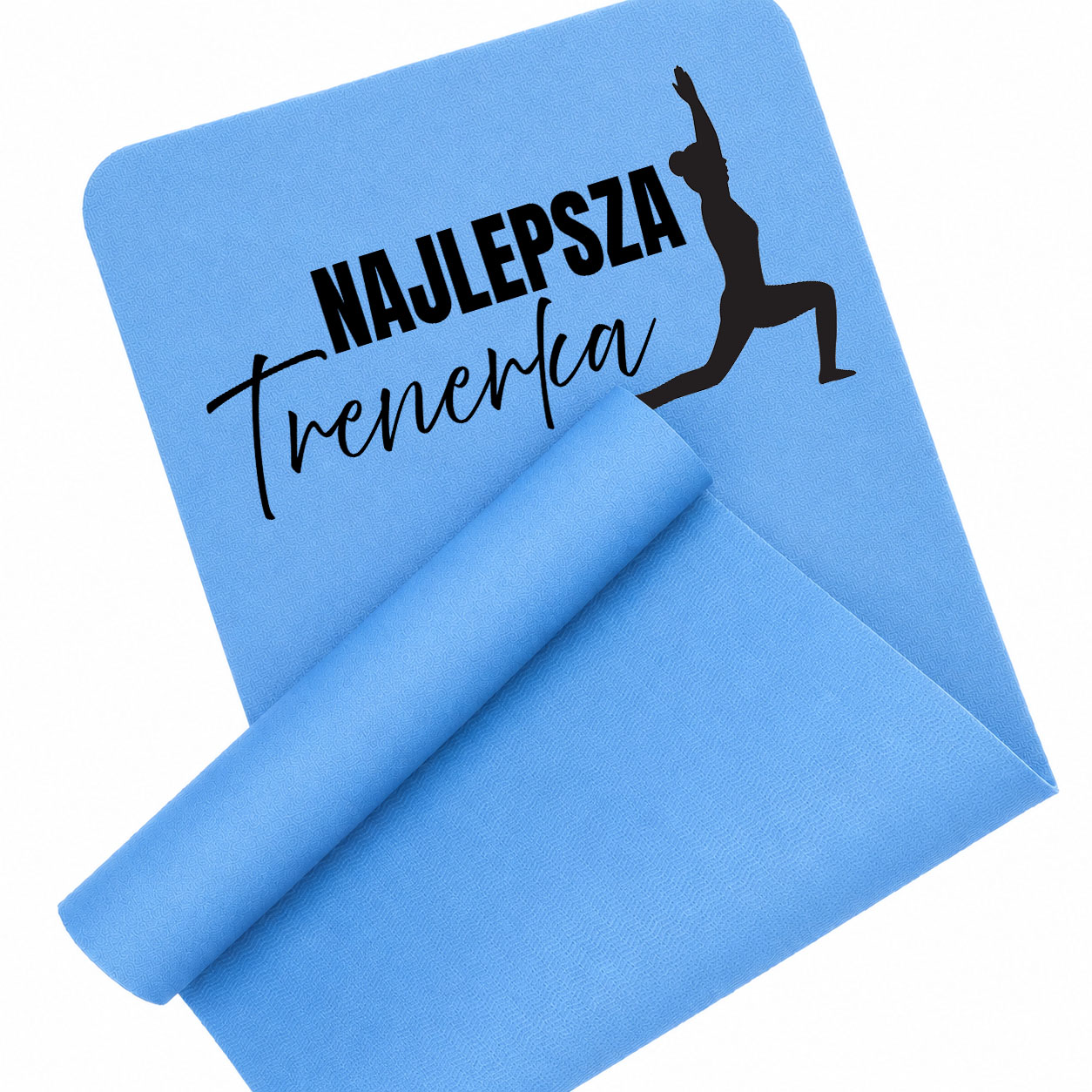 Mata najlepsza trenerka 2 mata piankowa do ćwiczeń kolor błękitny mata