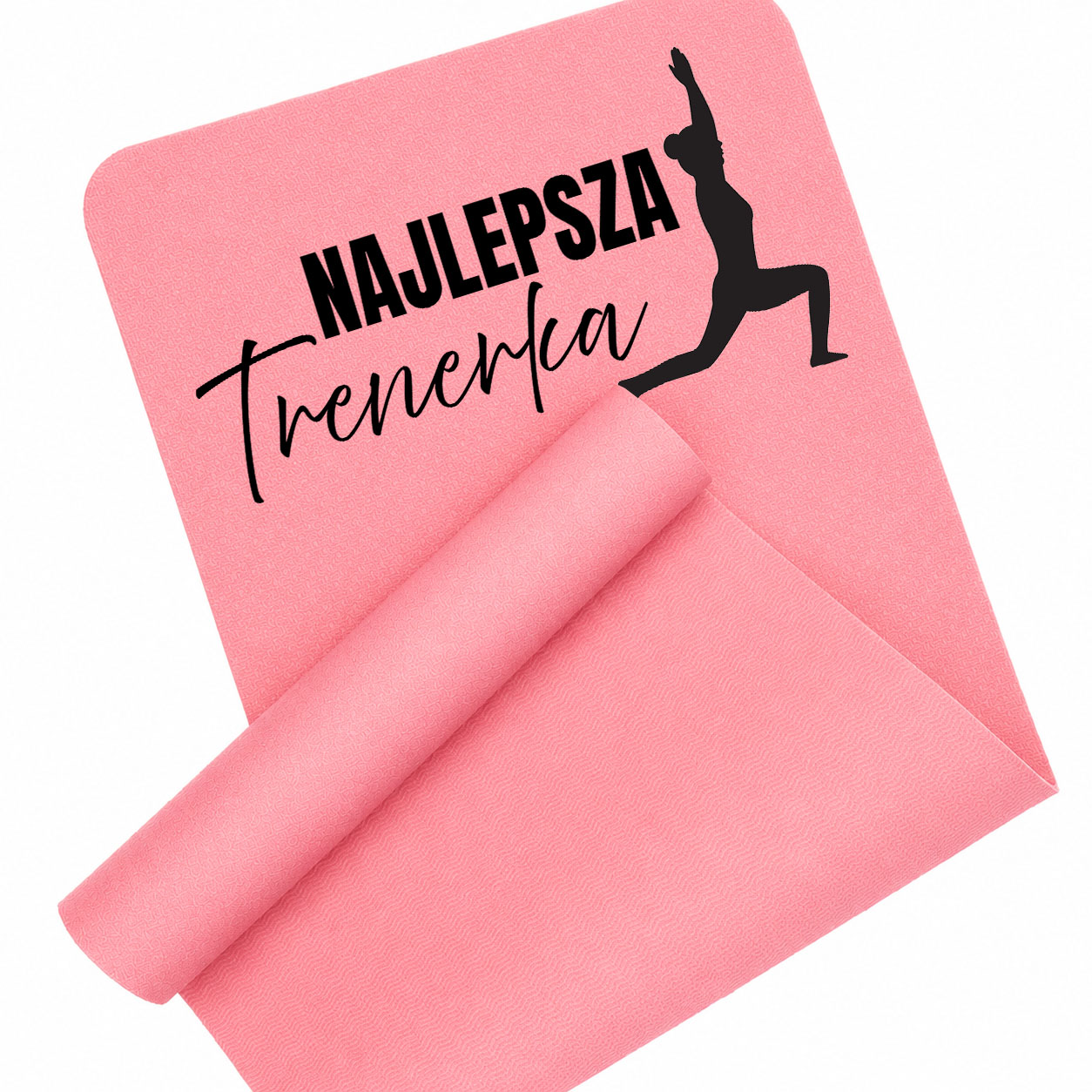 Mata najlepsza trenerka 2 mata piankowa do ćwiczeń kolor różowy mata