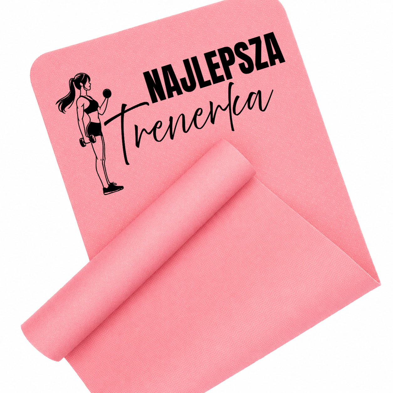 Mata najlepsza trenerka mata piankowa do ćwiczeń kolor różowy mata