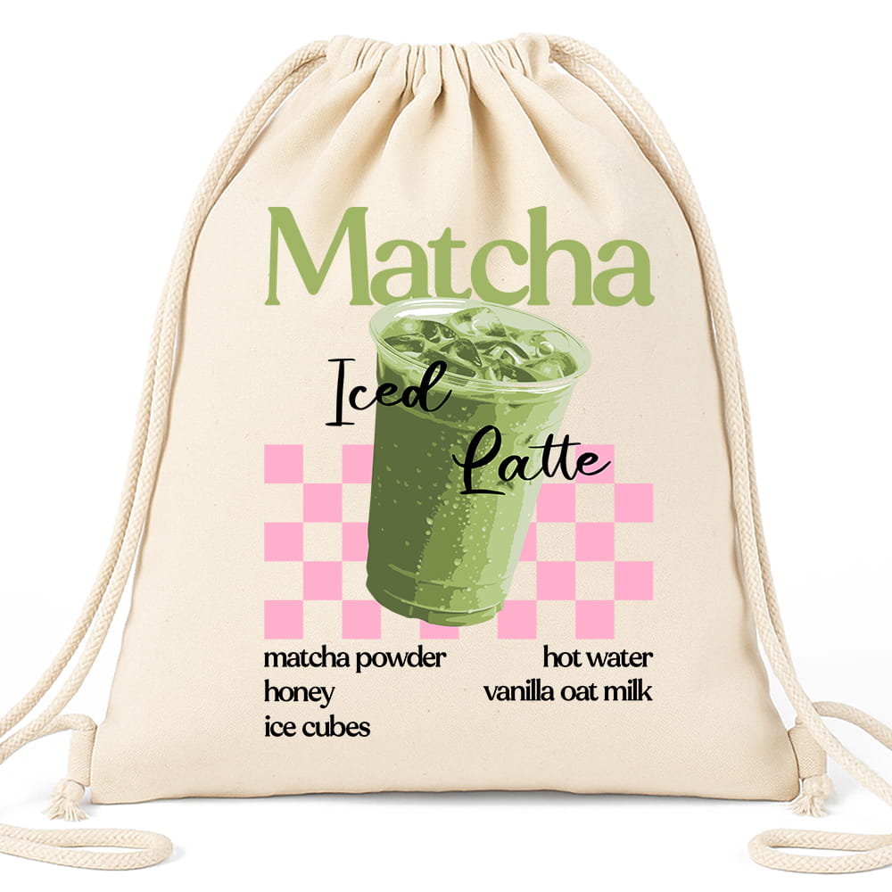 MATCHA ICED LATTE workoplecak kolor beżowy