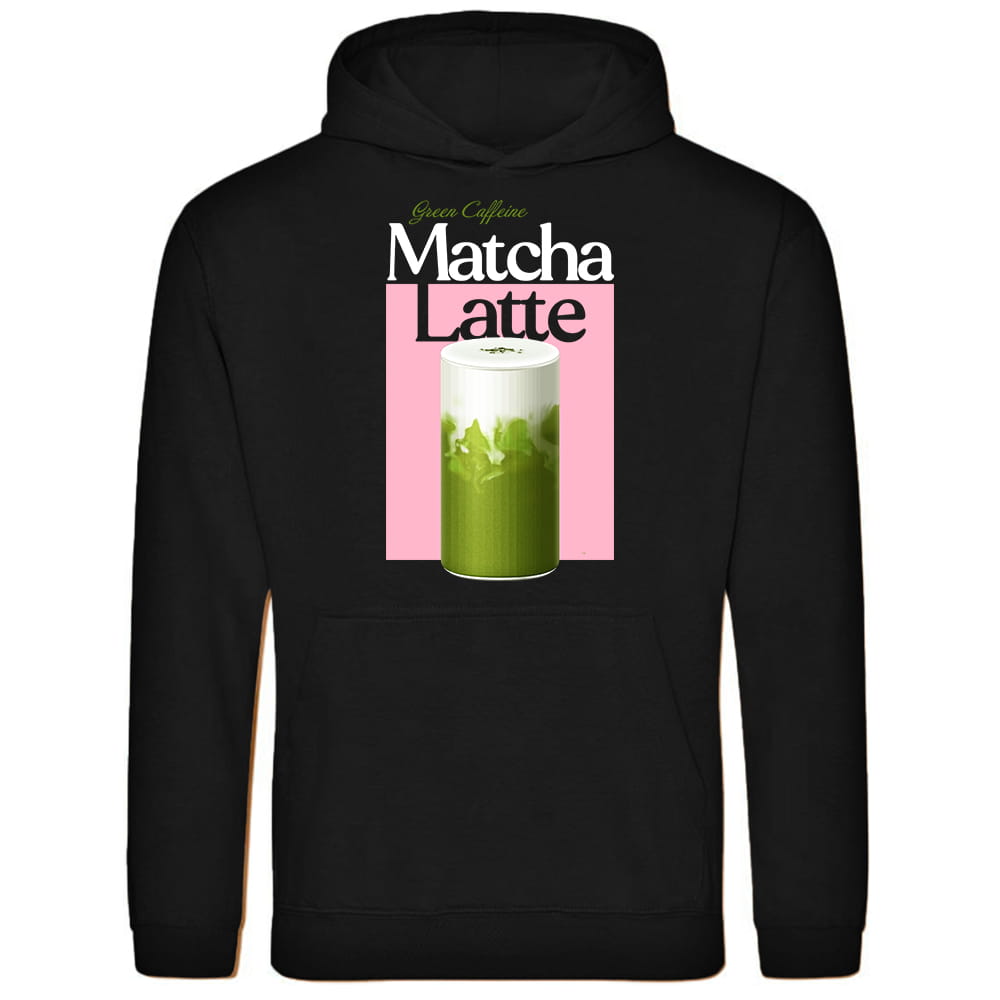 MATCHA LATTE bluza damska z kapturem kolor czarny