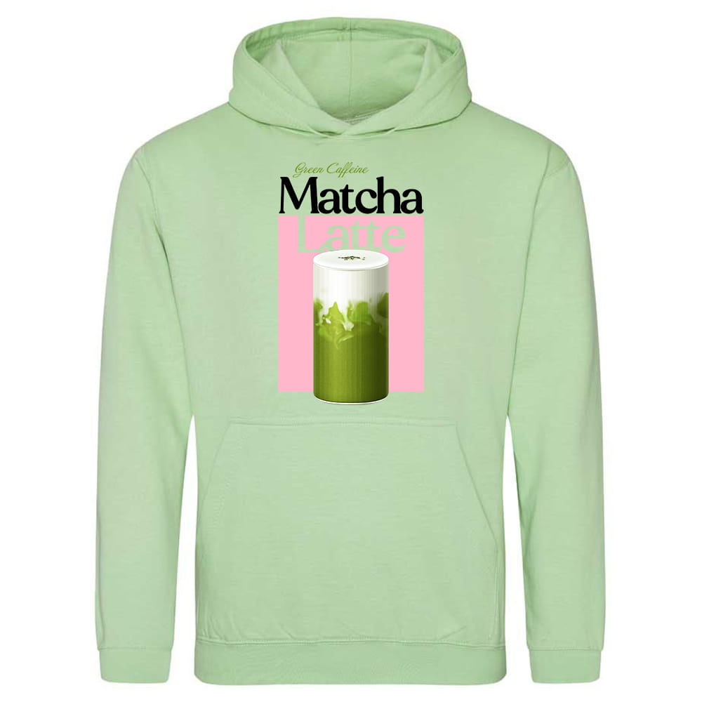 MATCHA LATTE bluza damska z kapturem kolor pistachio green