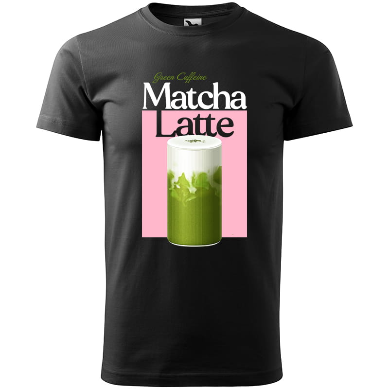 MATCHA LATTE koszulka męska kolor czarny