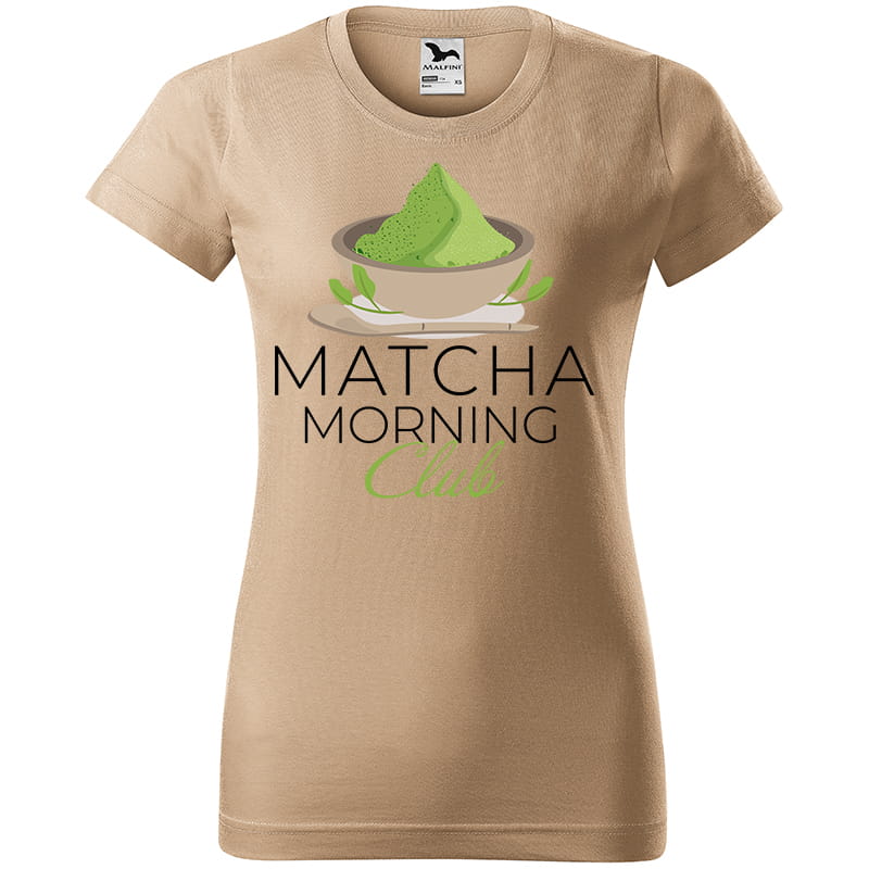MATCHA MORNING CLUB koszulka damska kolor koszulka piaskowy