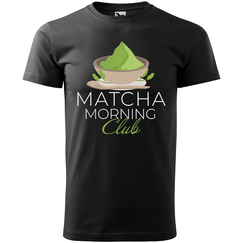 MATCHA MORNING CLUB koszulka męska kolor czarny