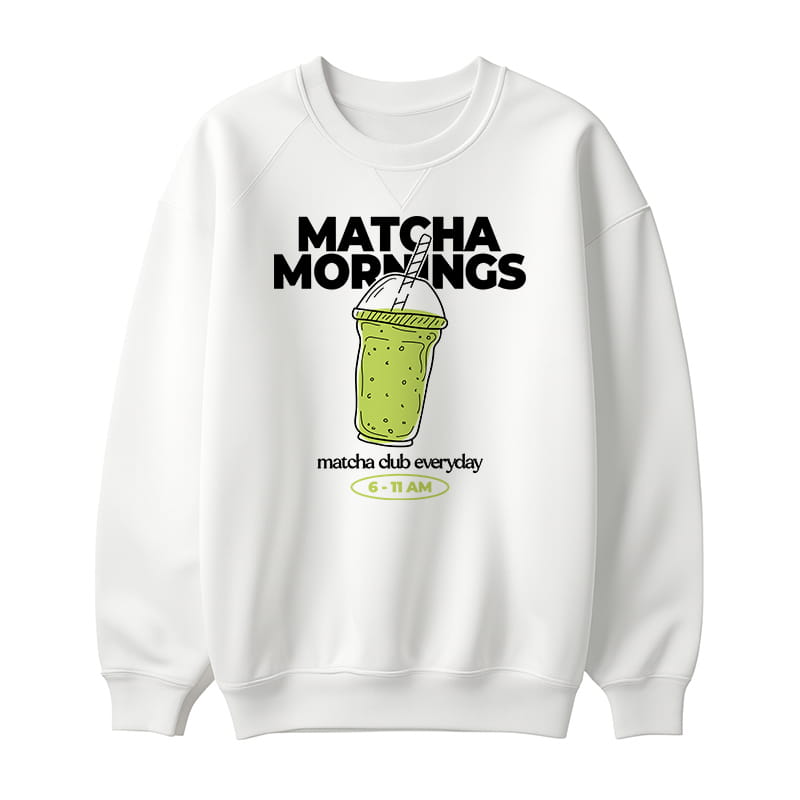 MATCHA MORNINGS bluza damska bez kaptura