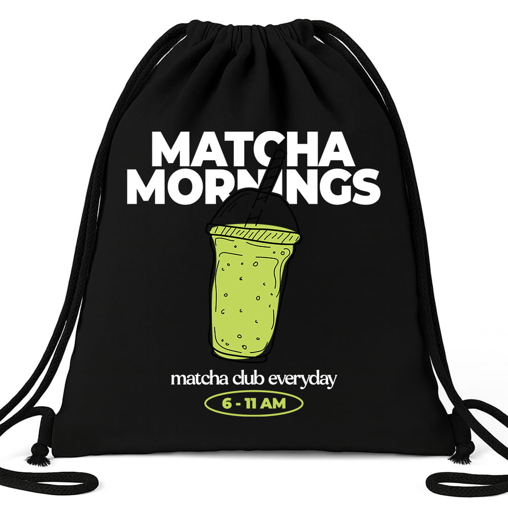MATCHA MORNINGS workoplecak kolor czarny