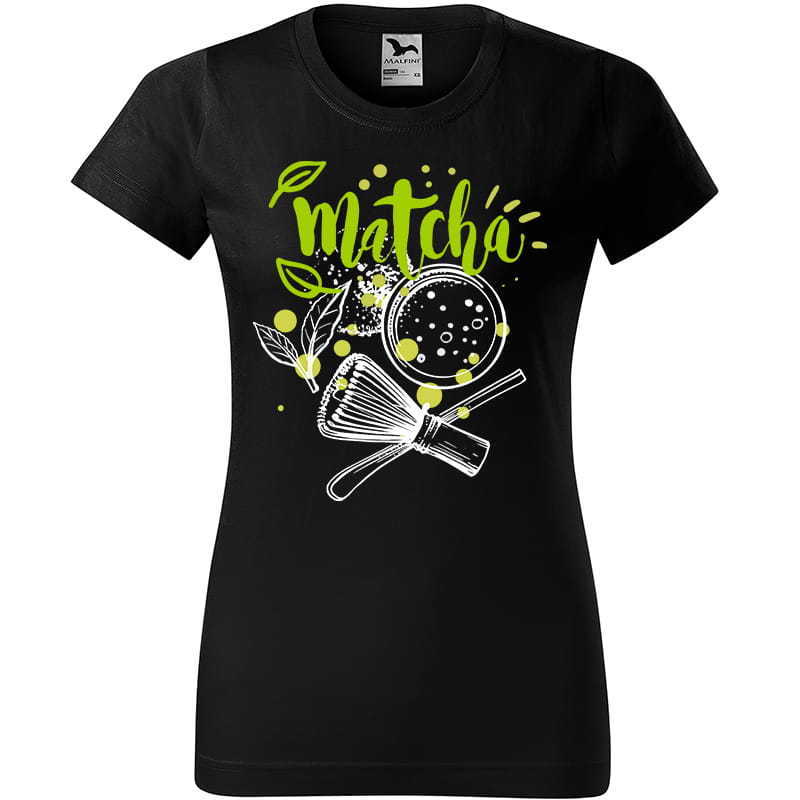 MATCHA koszulka damska kolor czarny