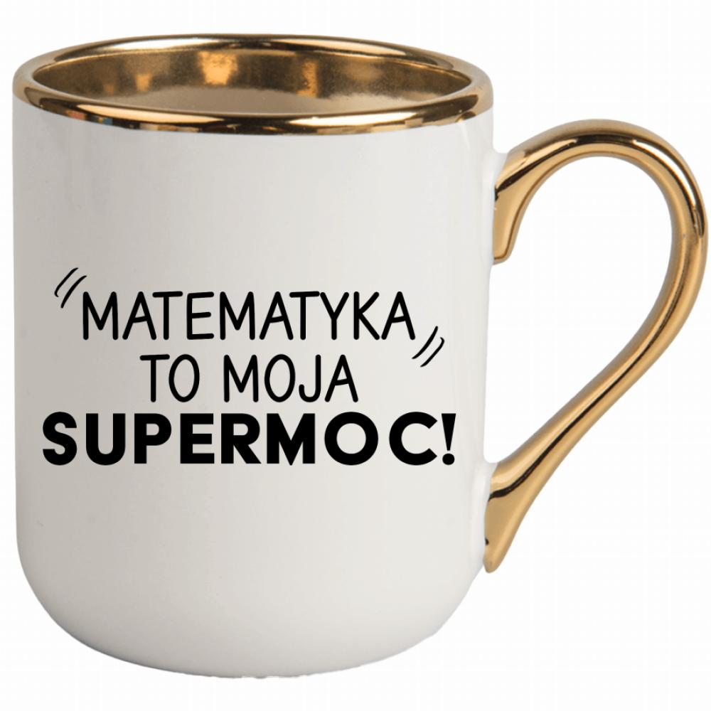 Matematyka to moja supermoc! kubek elegant biały kolor biały