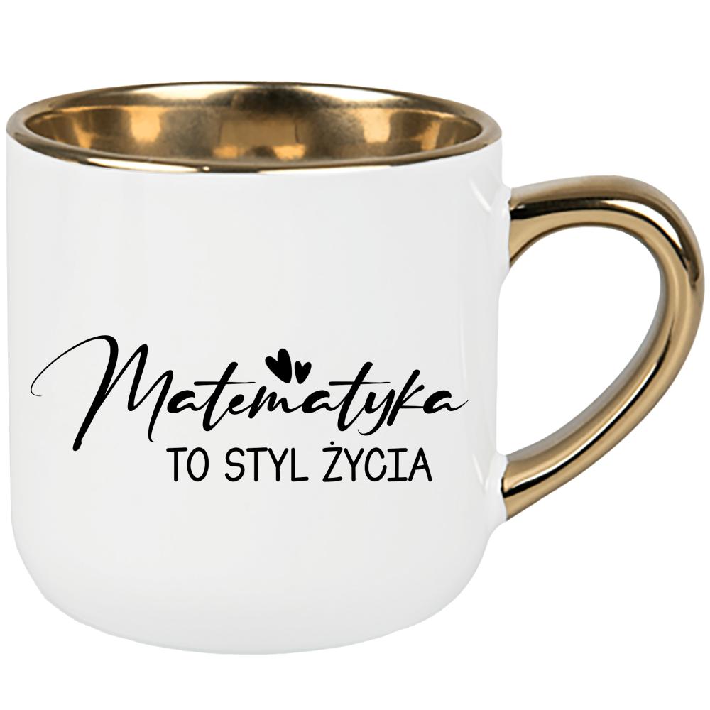 Matematyka to styl życia kubek elegant duży kolor biały