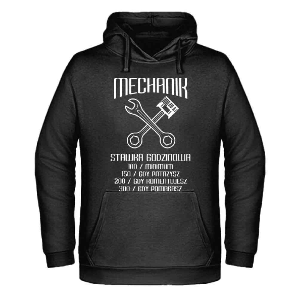 MECHANIK STAWKA GODZINOWA bluza męska z kapturem
