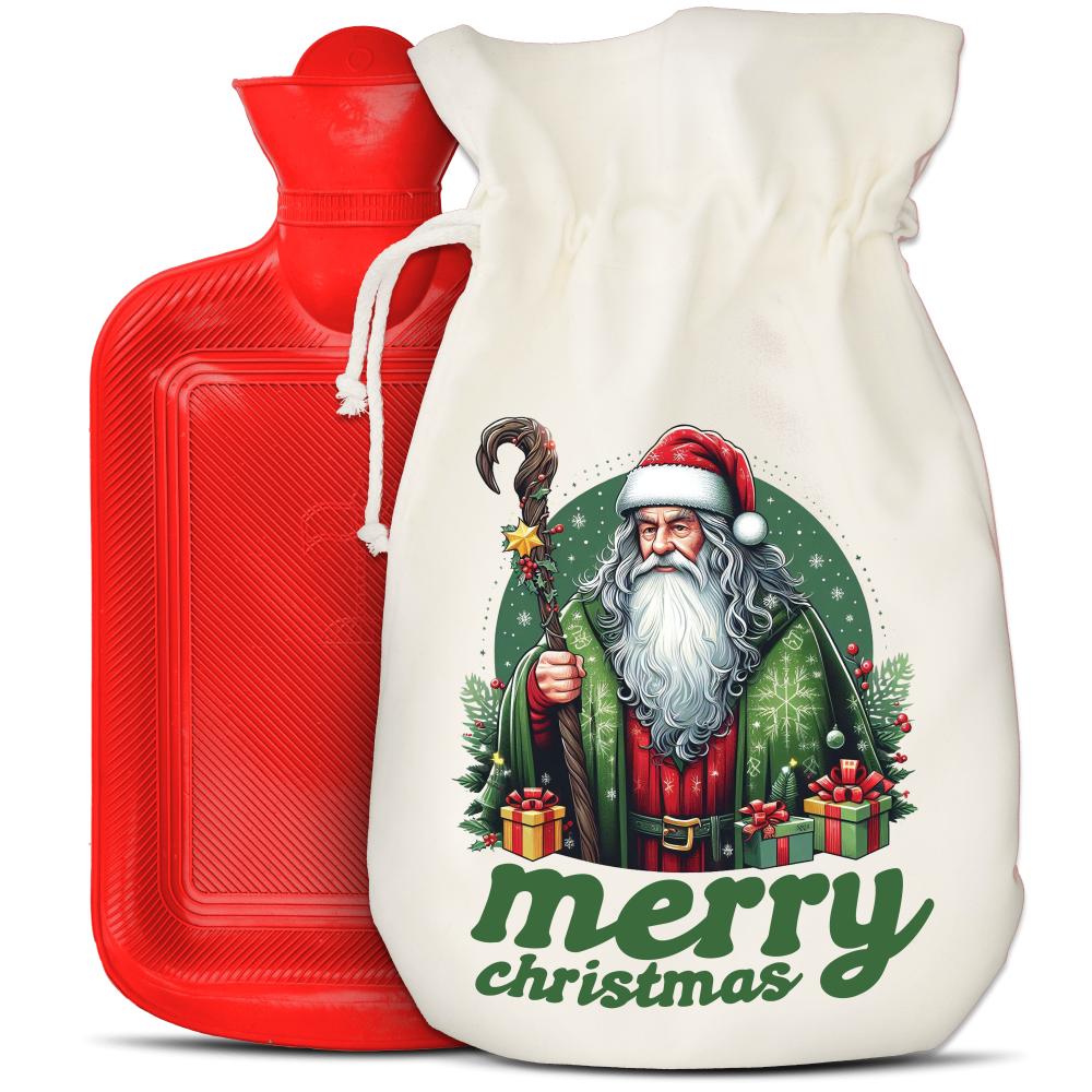 Merry Merry Christmas termofor czerwony kolor czerwony