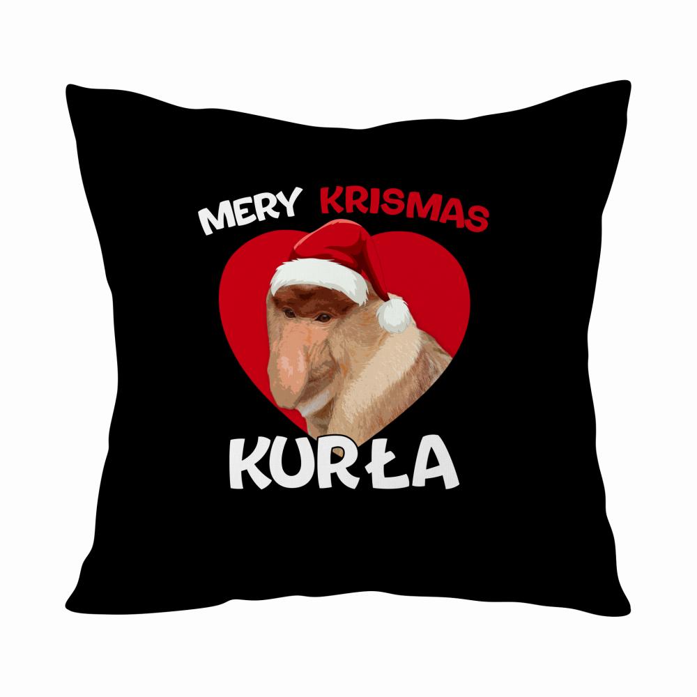 Mery Krismas Kurła poduszka
