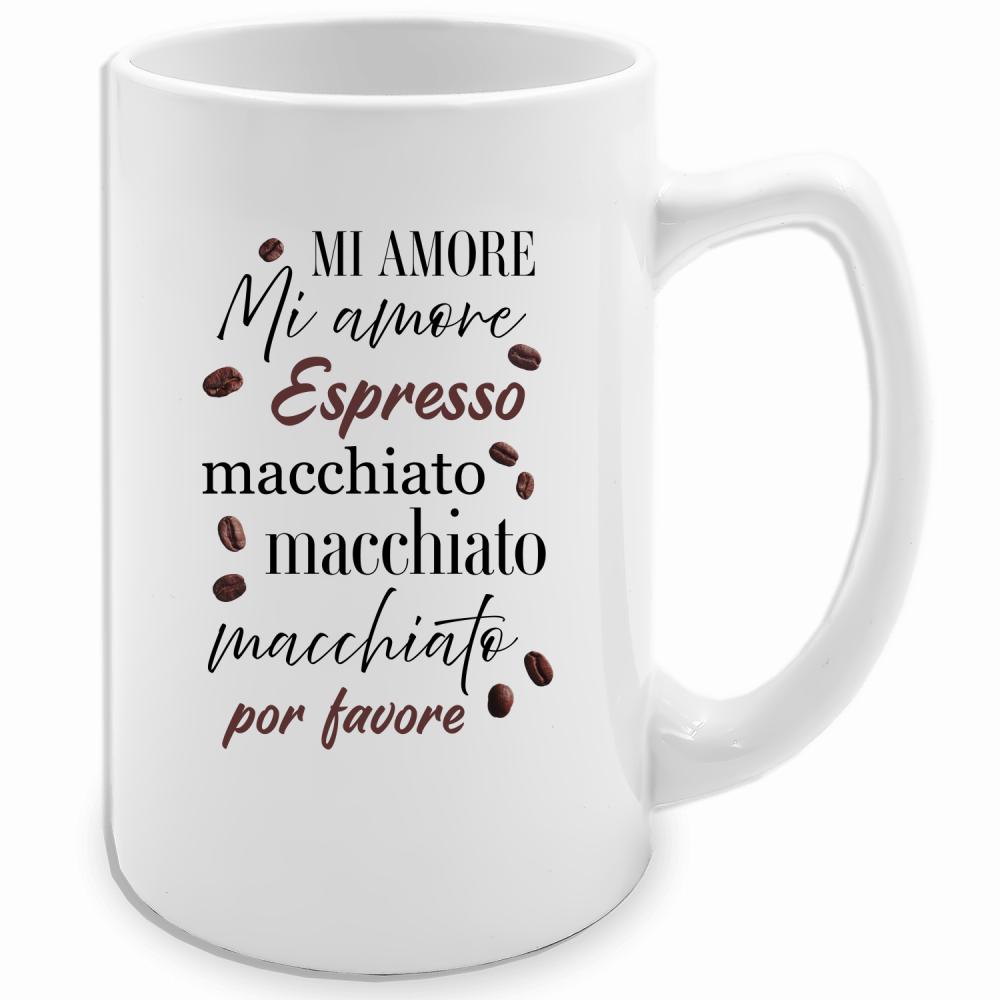 Mi amore, espresso macchiato por favoure kubek biały 413 ml