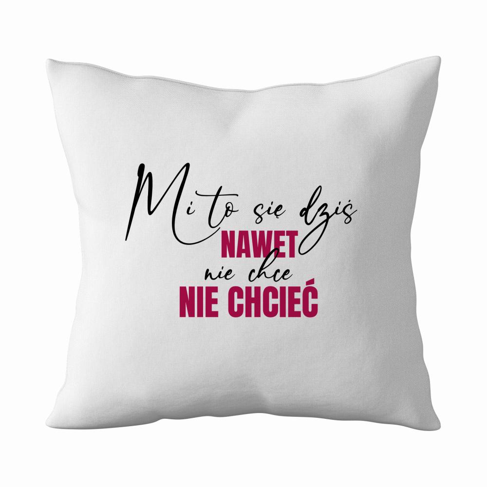 Mi to się dziś nawet nie chce nie chcieć poduszka