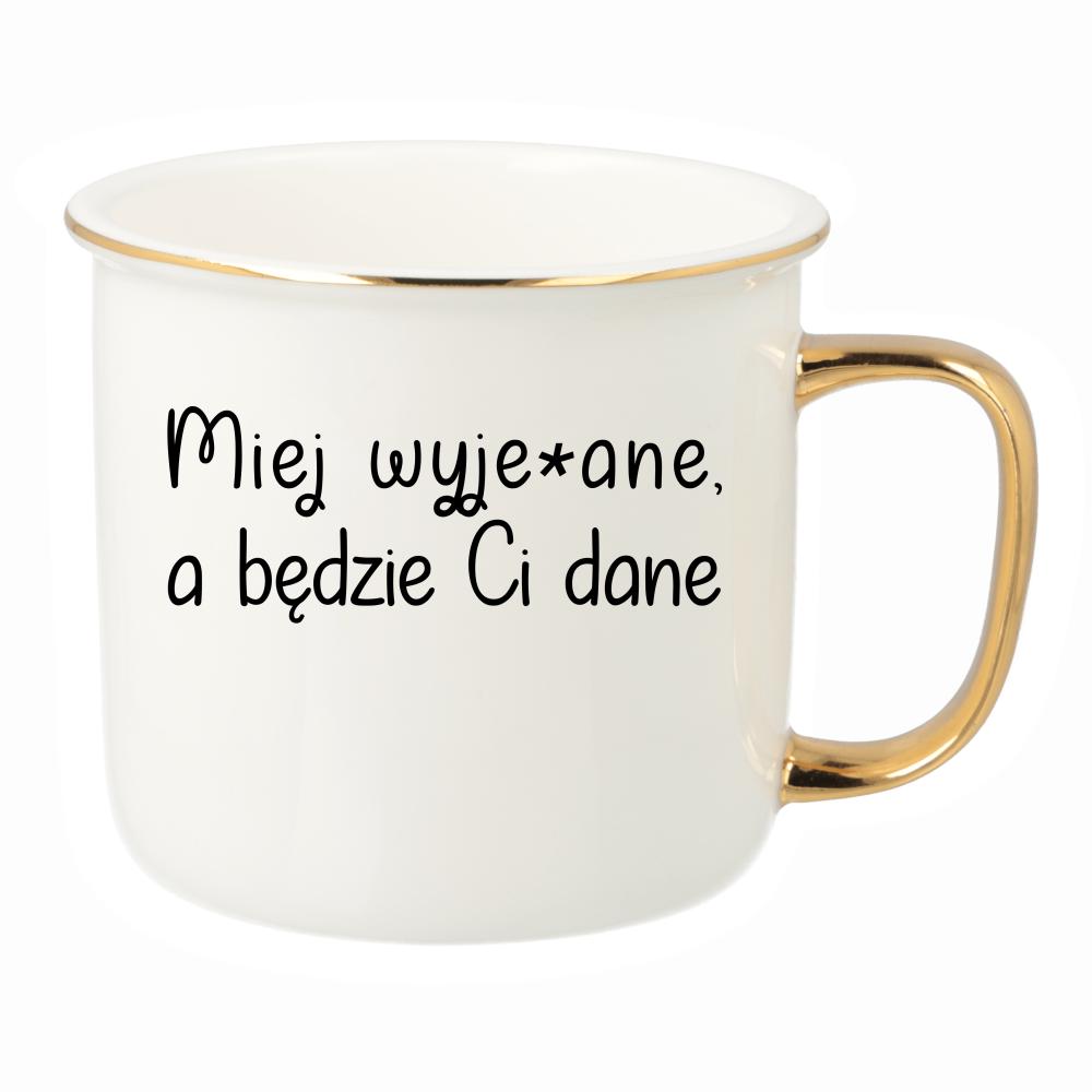 Miej wyje#ane a będzie Ci kubek porcelanowy retro kolor zielony 2