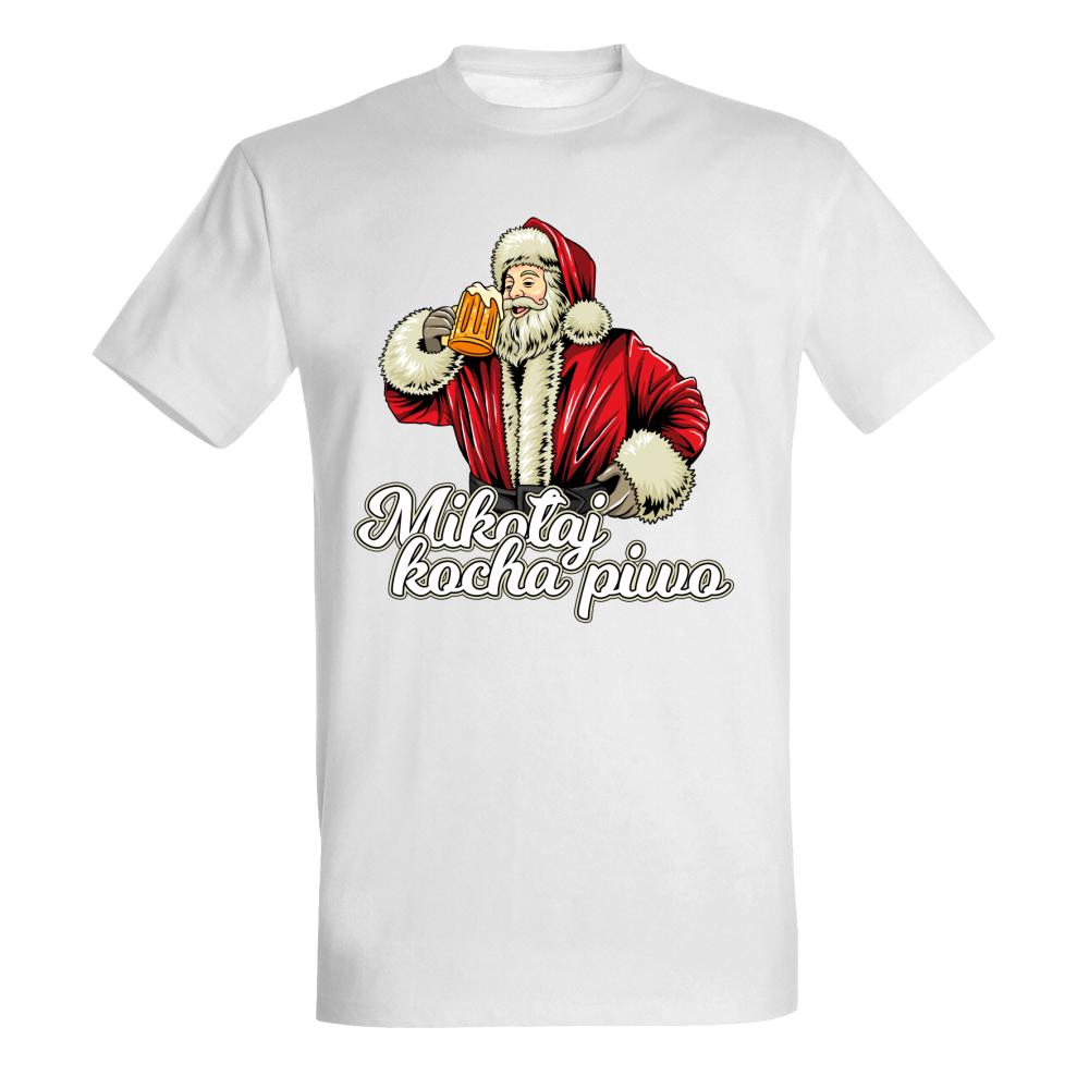 Mikołaj kocha piwo koszulka męska