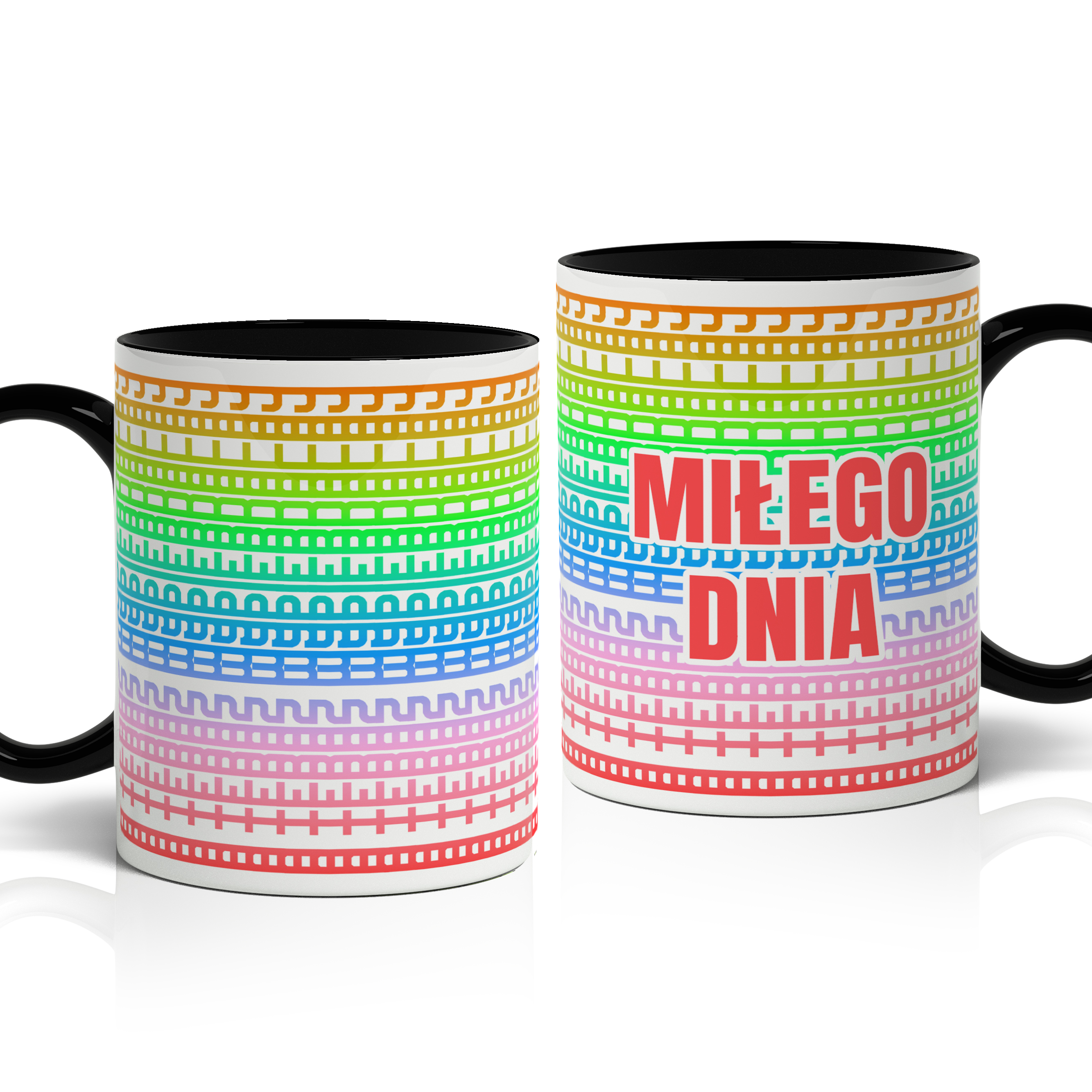 Miłego dnia a teraz wypie#dalej kubek ucho kolor kolor czarnyy