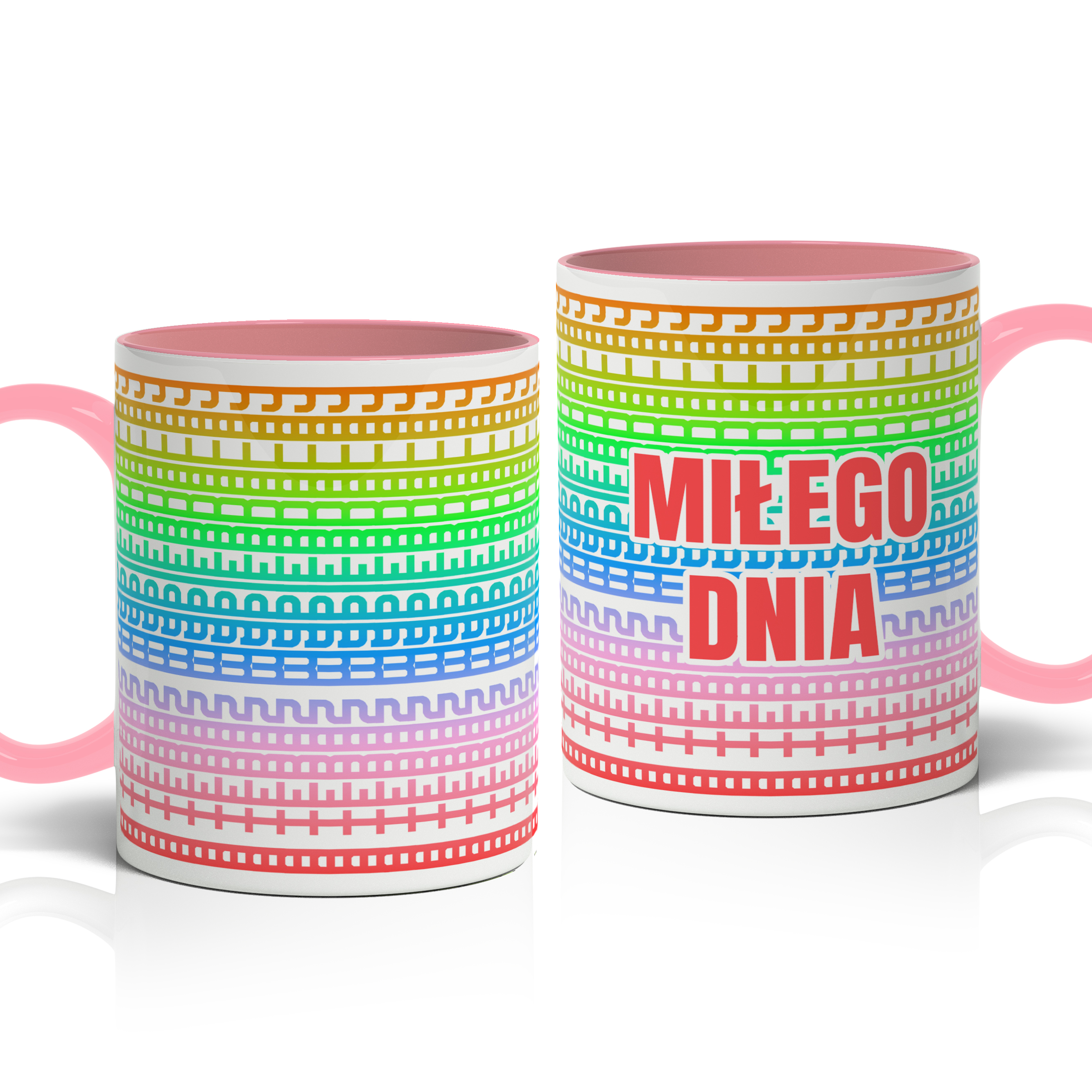 Miłego dnia a teraz wypie#dalej kubek ucho kolor kolor różowy