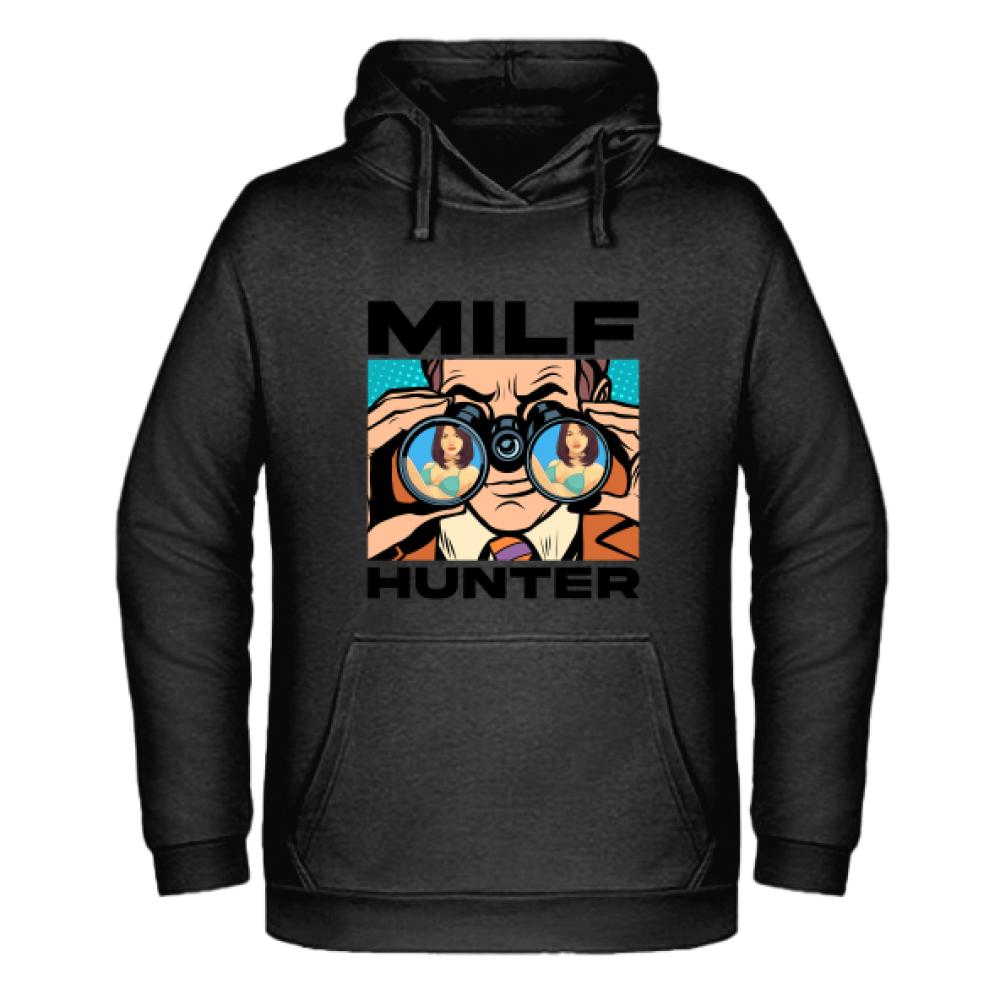 MILF HUNTER bluza męska z kapturem kolor różowy