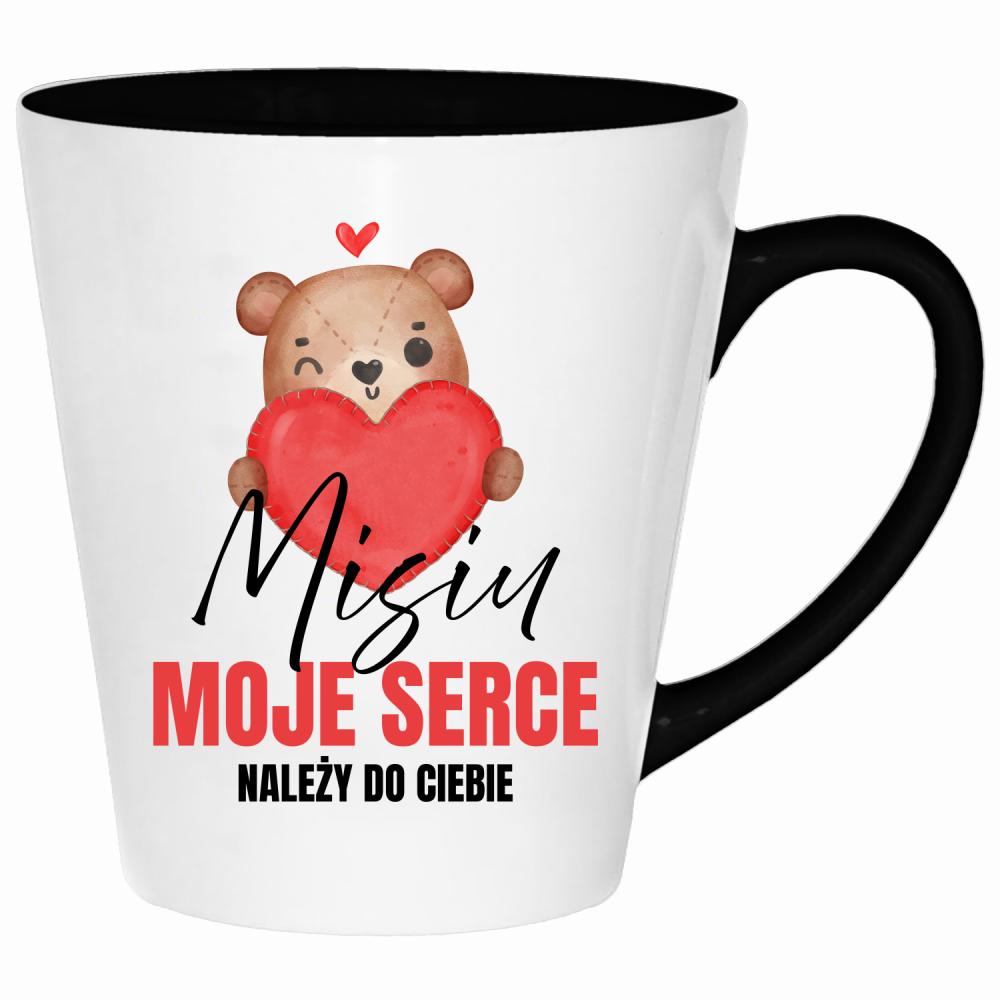 Misiu – moje serce należy do Ciebie kubek latte kolor jasnoniebieski
