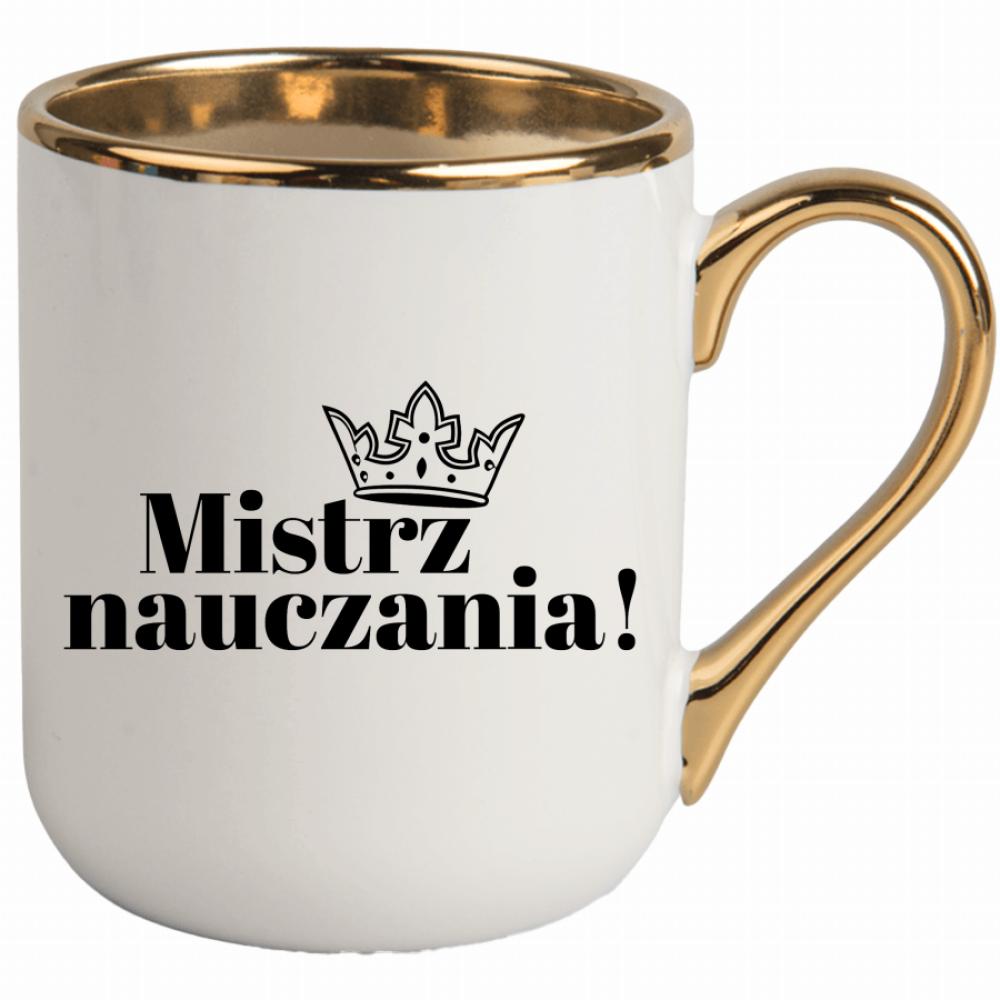 Mistrz Nauczania kubek elegant biały kolor zielony 2