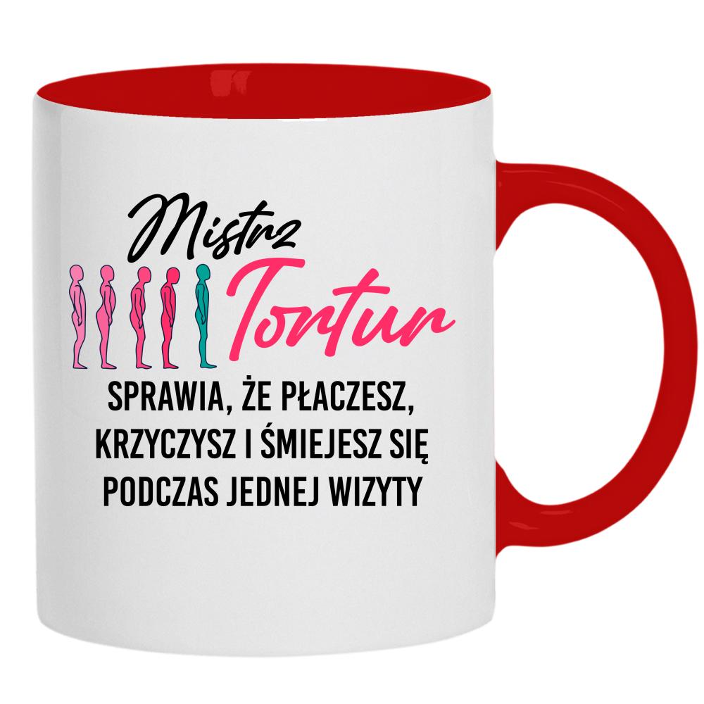 Mistrz tortur sprawia, że płaczesz krzyczysz kubek ucho kolor