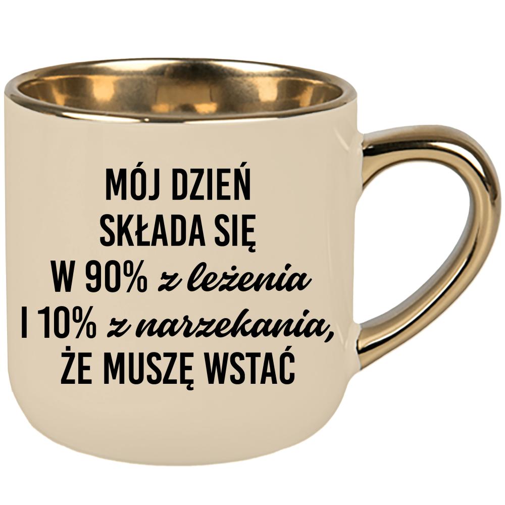 Mistrz(yni) relaksu? Ten kubek jest dla Ciebie! kubek elegant duży kolor kremowy