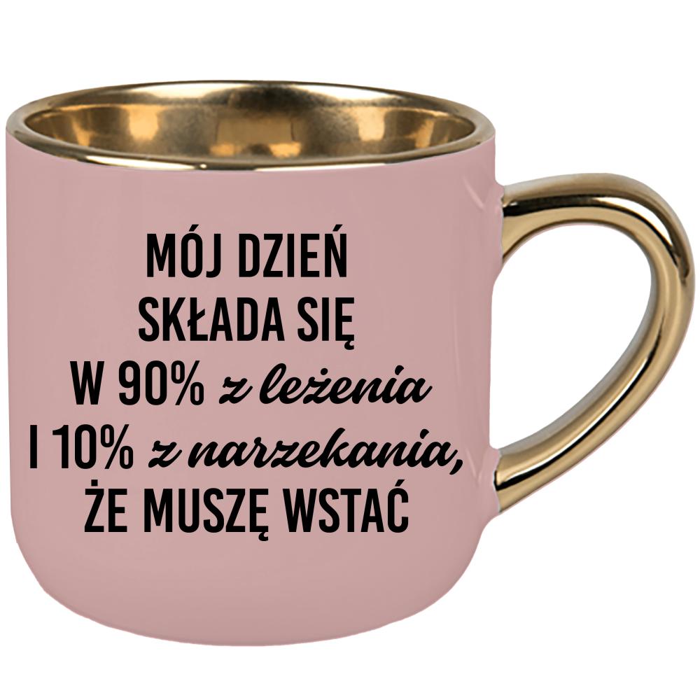 Mistrz(yni) relaksu? Ten kubek jest dla Ciebie! kubek elegant duży kolor różowawo-szary