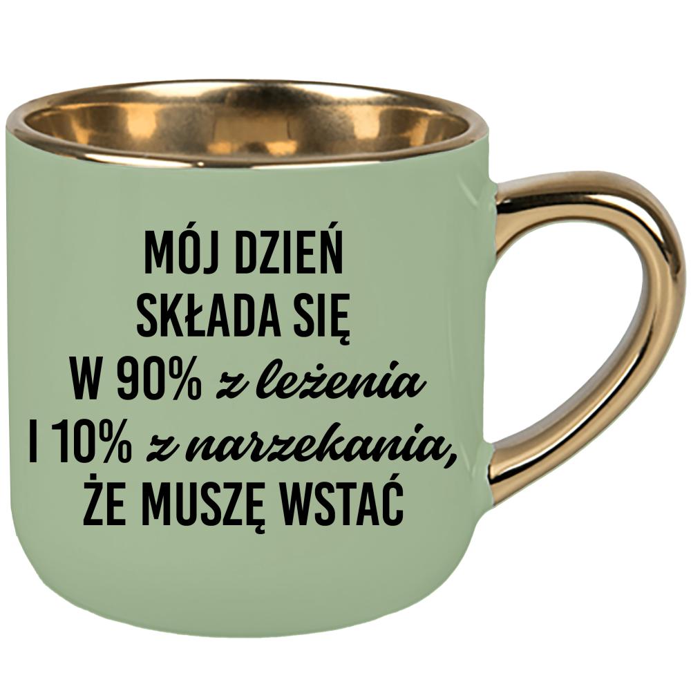 Mistrz(yni) relaksu? Ten kubek jest dla Ciebie! kubek elegant duży kolor zielony 2