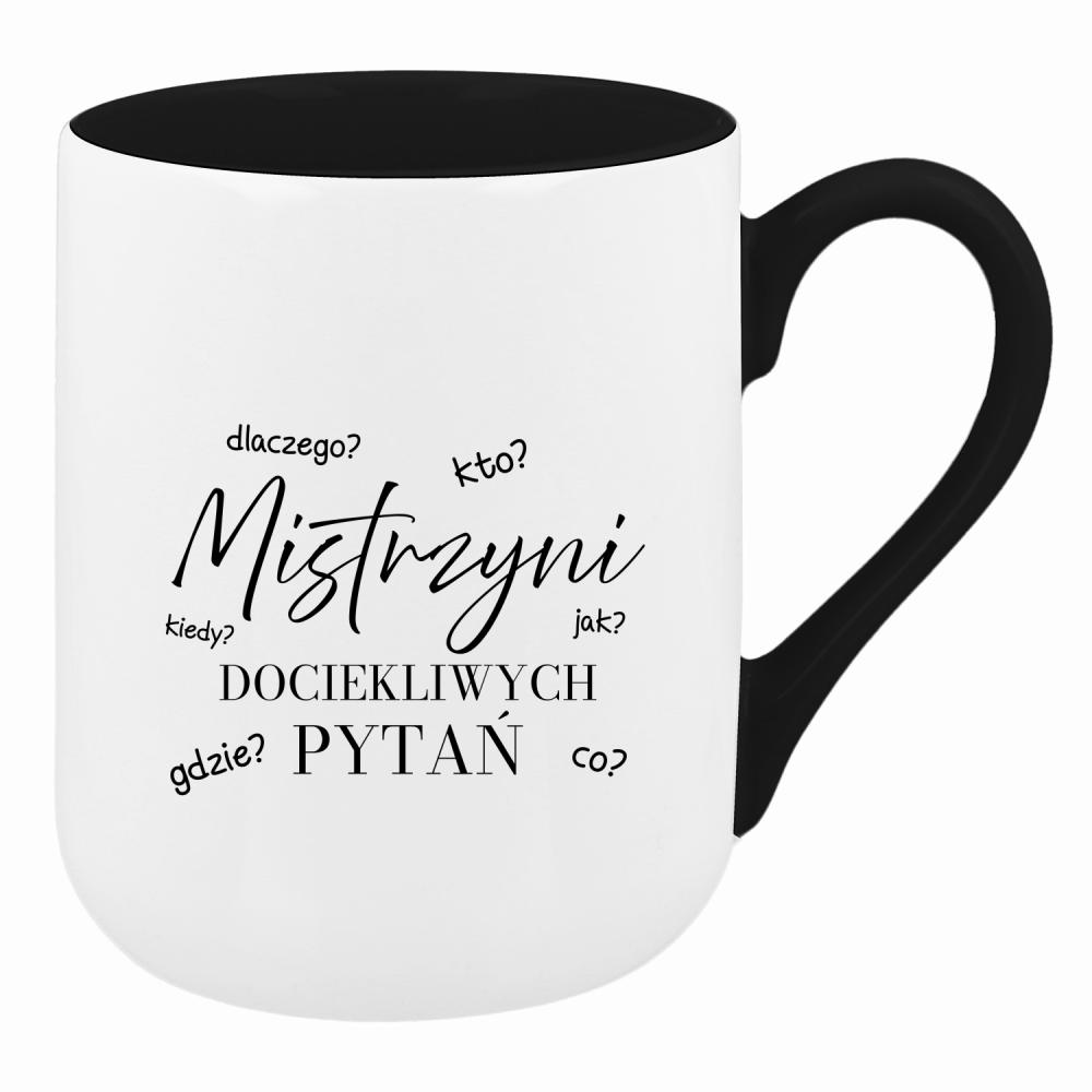 MISTRZYNI DOCIEKLIWYCH PYTAŃ kubek coffee kolor czarny