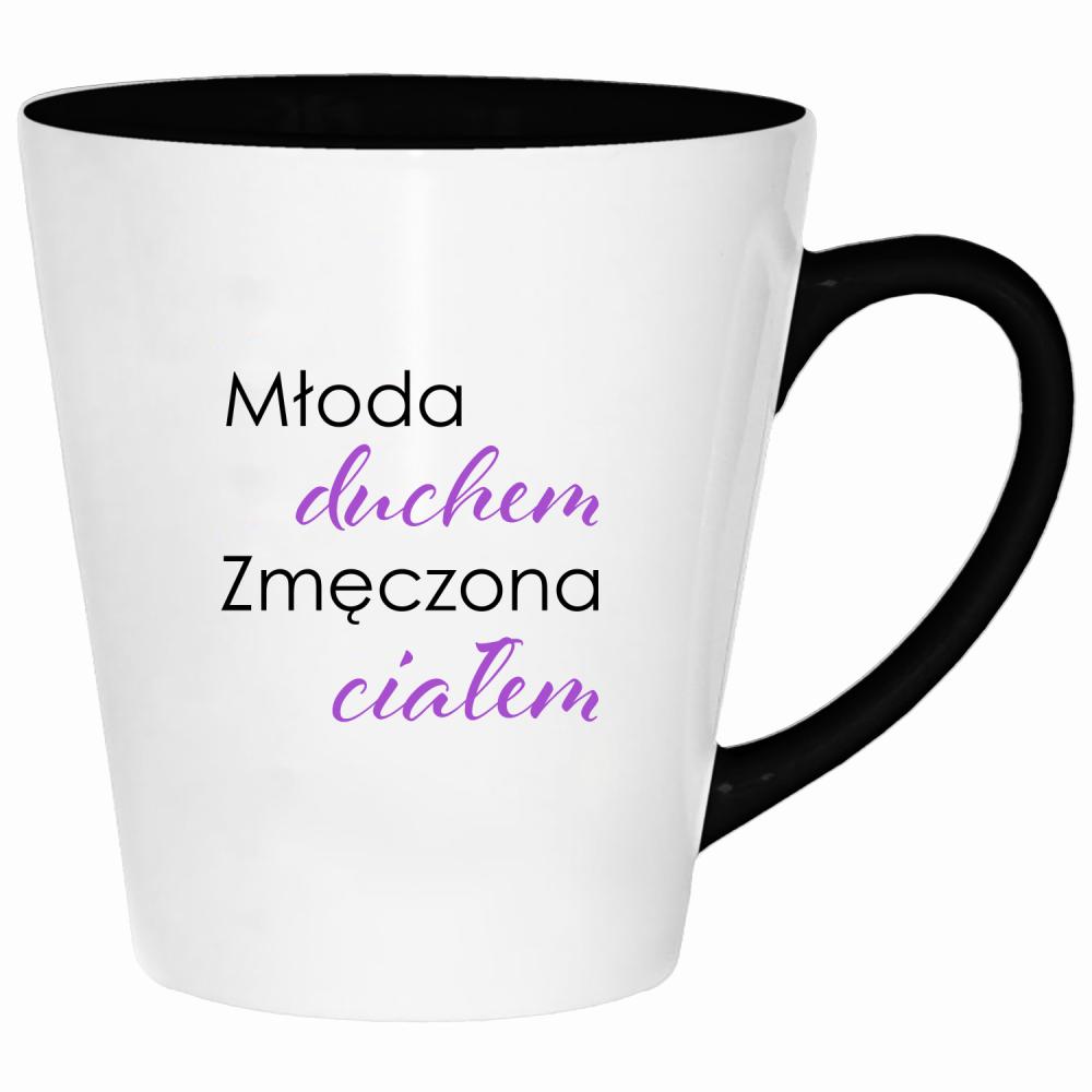 Młoda duchem, zmęczona ciałem kubek latte kolor złoty