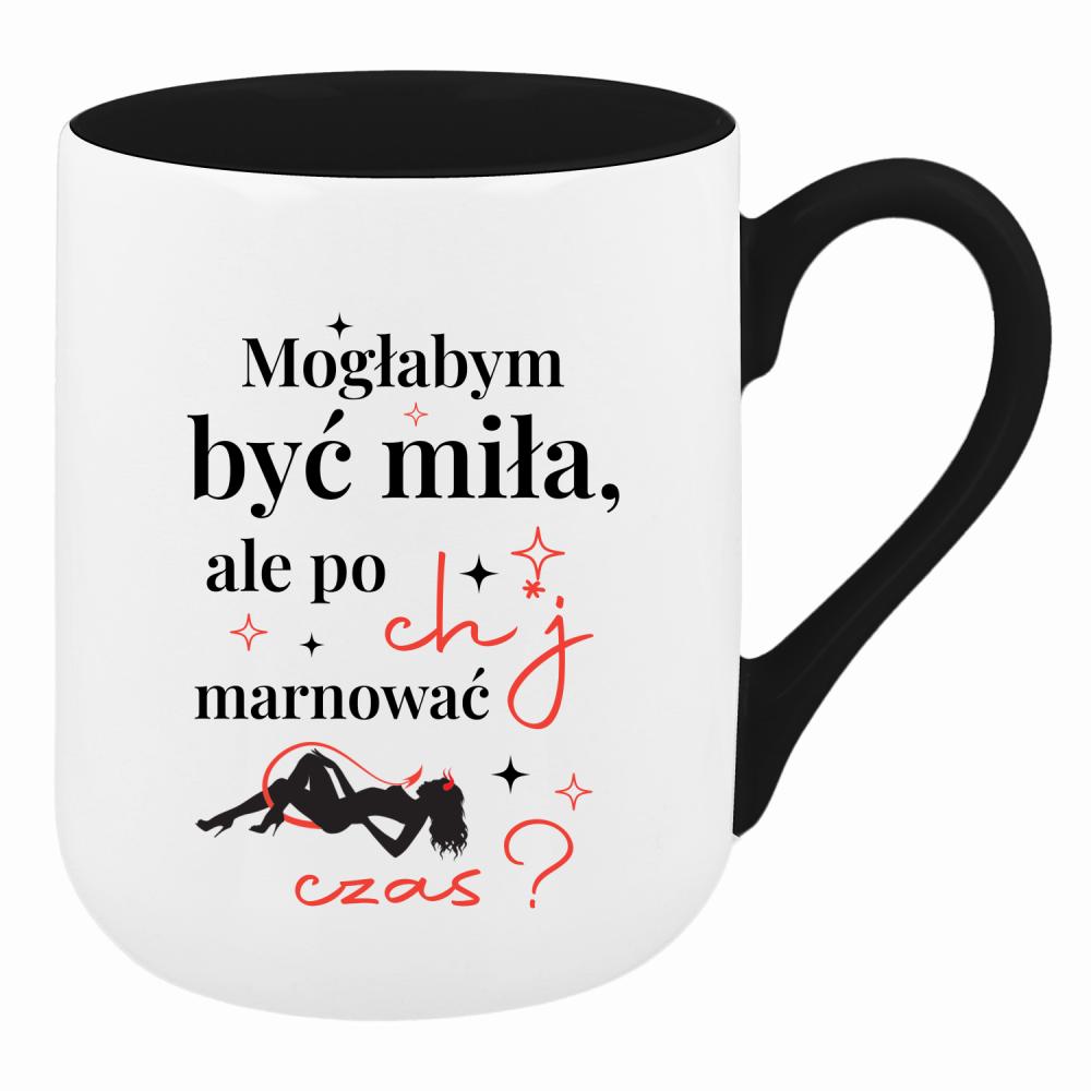 Mogłabym być miła, ale po ch*j marnować czas kubek coffee kolor złoty