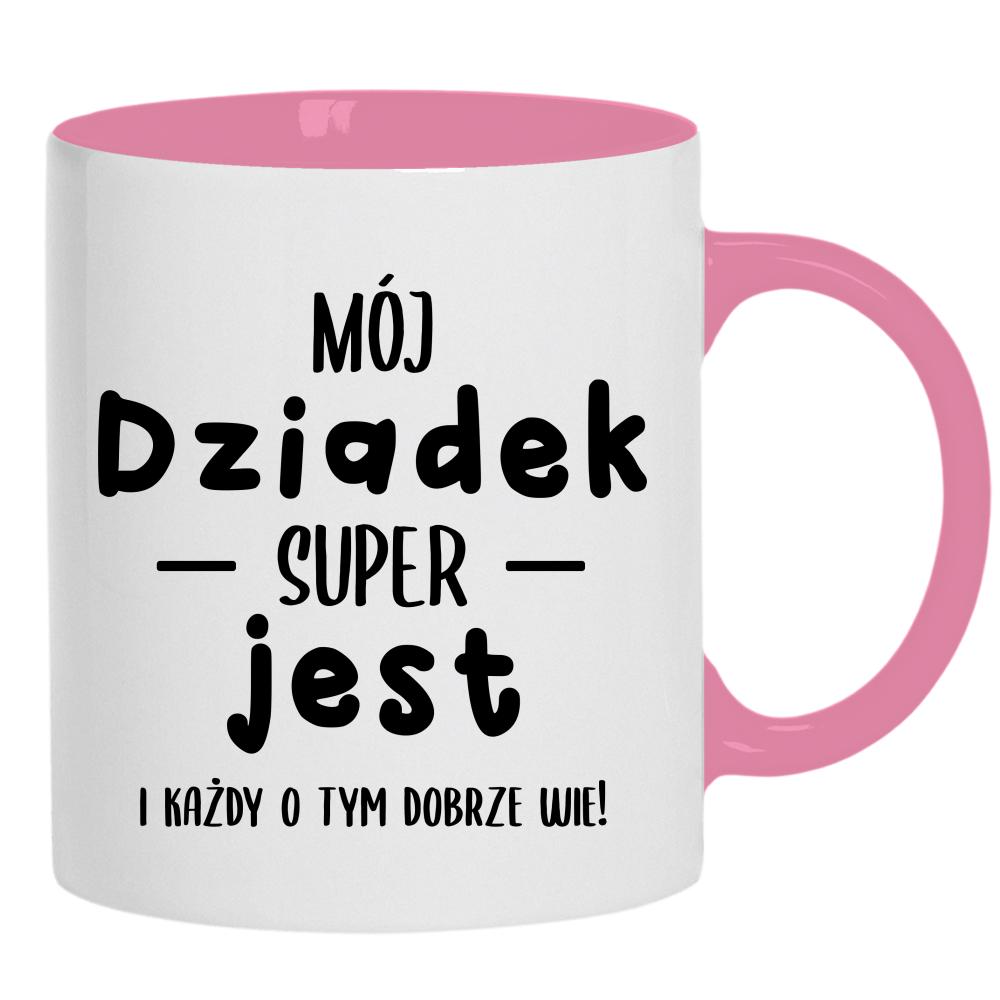Mój Dziadek Super jest kubek ucho kolor kolor różowy