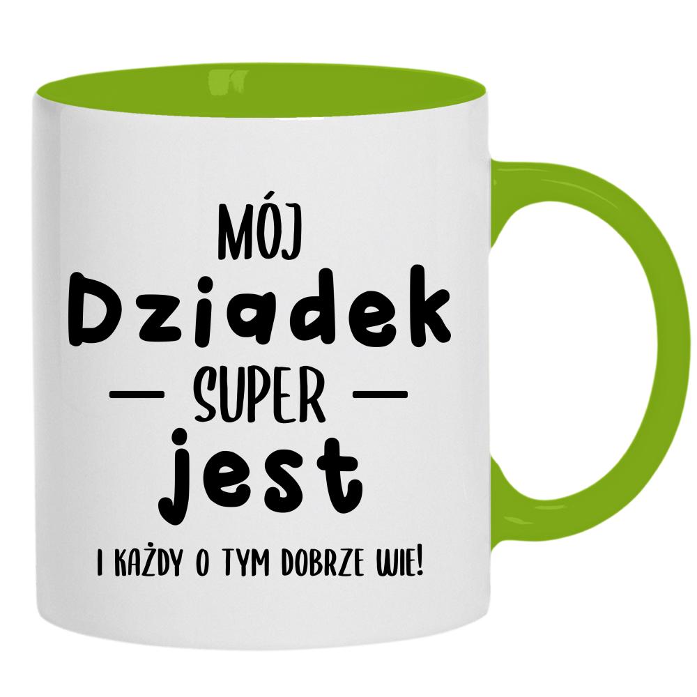 Mój Dziadek Super jest kubek ucho kolor kolor zielony