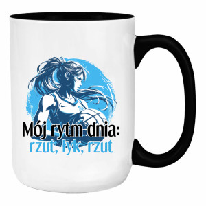 Mój rytm dnia: rzut, łyk, rzut