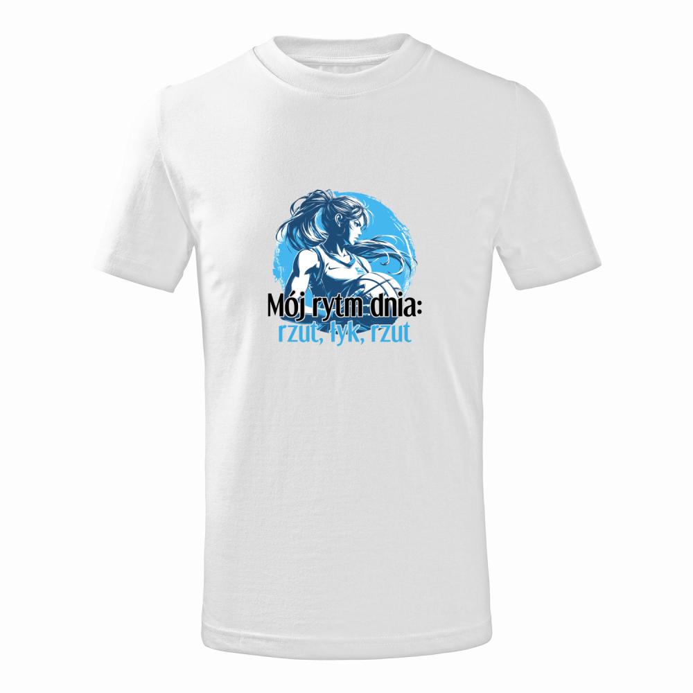 Mój rytm dnia: rzut, łyk, rzut koszulka junior