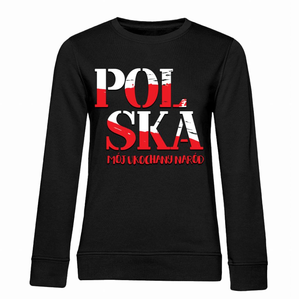 Mój ukochany naród bluza damska bez kaptura