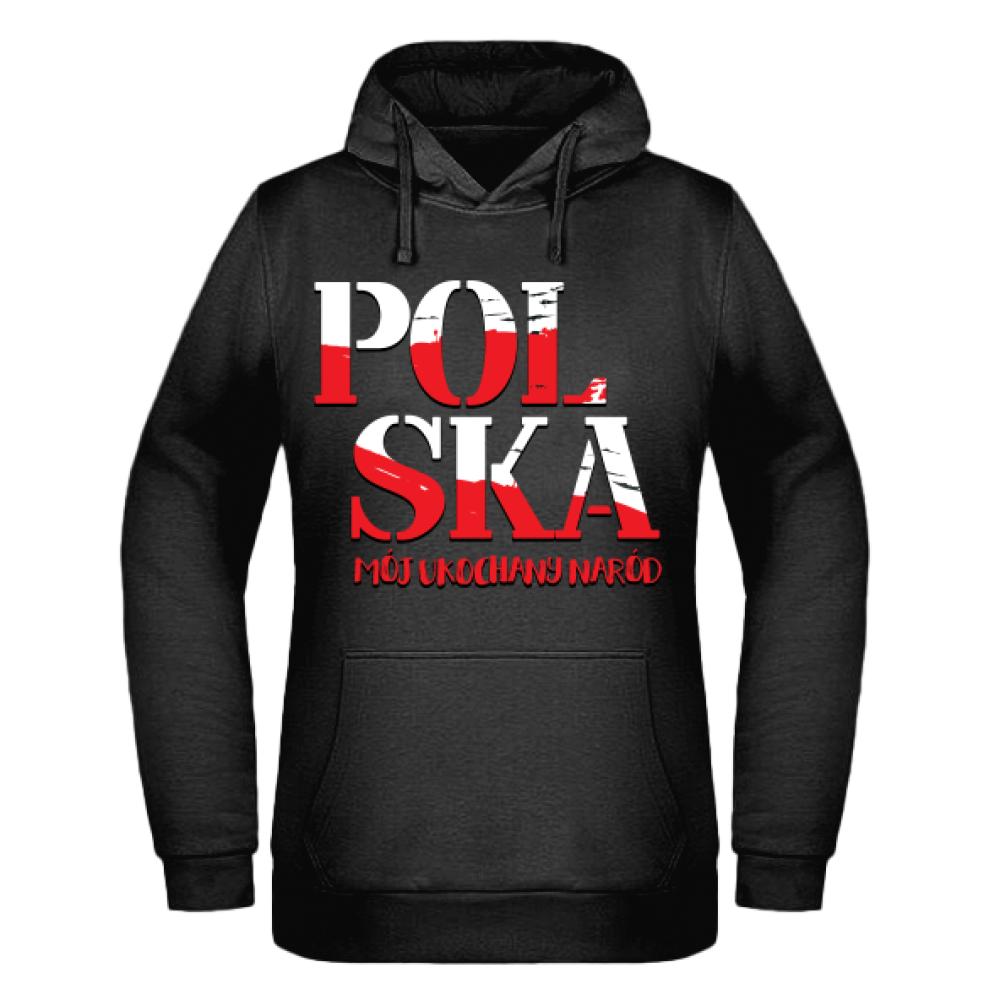 Mój ukochany naród bluza damska z kapturem