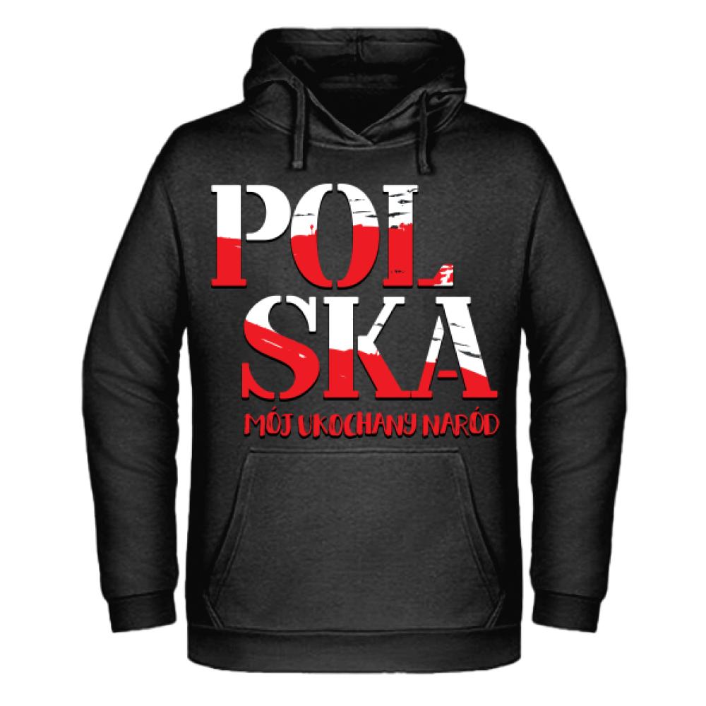 Mój ukochany naród bluza męska z kapturem