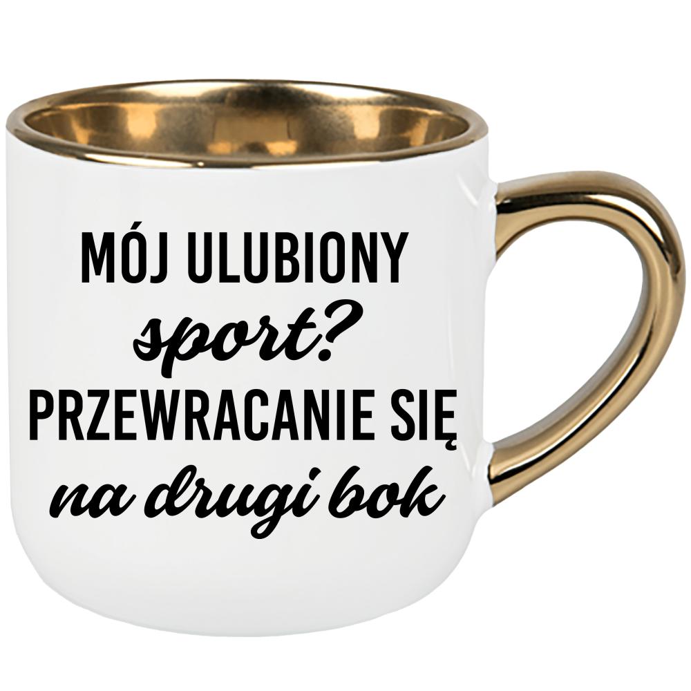Mój ulubiony sport? Przewracanie się drugi bok kubek elegant duży