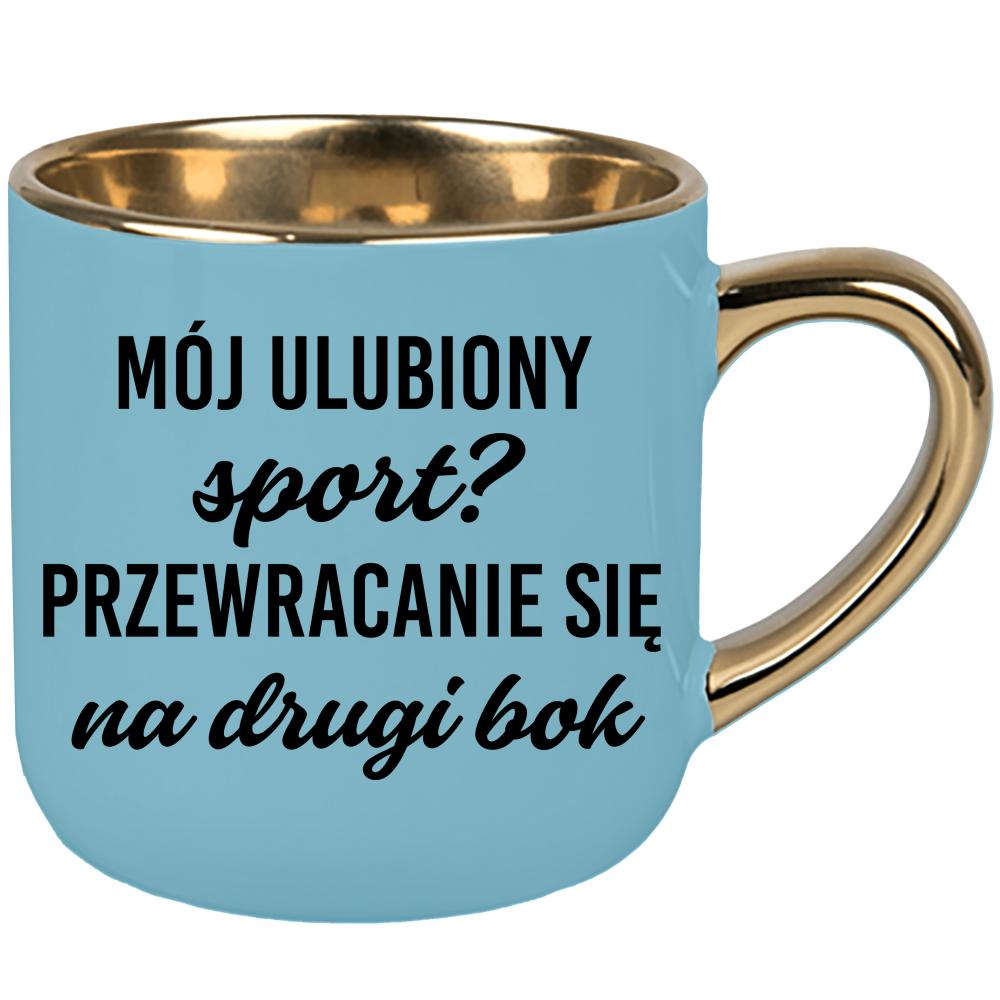 Mój ulubiony sport? Przewracanie się drugi bok kubek elegant duży kolor niebieski 2