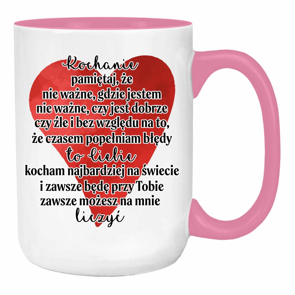 Moja kobieta jest gorętsza niż moja kawa duży kubek ucho kolor kolor różowy