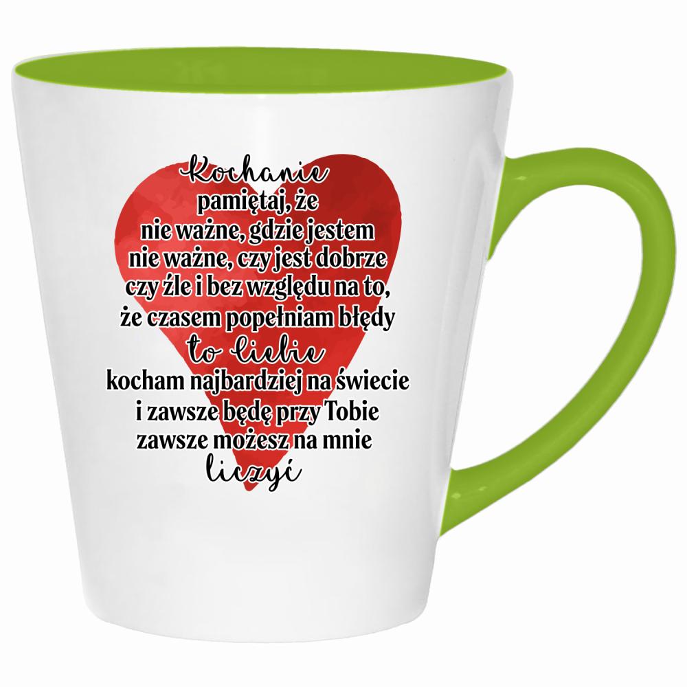 Moja kobieta jest gorętsza niż moja kawa kubek latte kolor limonka