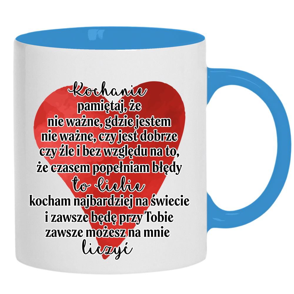 Moja kobieta jest gorętsza niż moja kawa kubek ucho kolor kolor jasnoniebieski