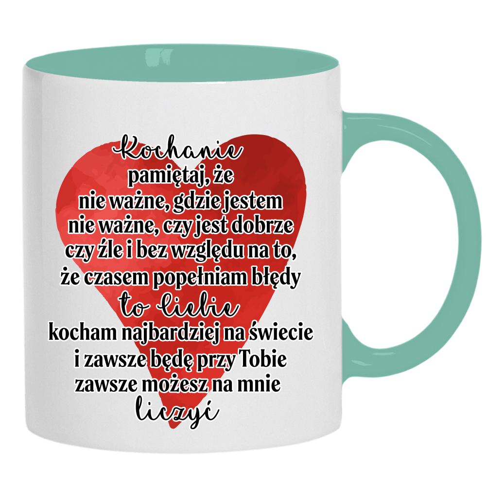 Moja kobieta jest gorętsza niż moja kawa kubek ucho kolor kolor miętowo zielony