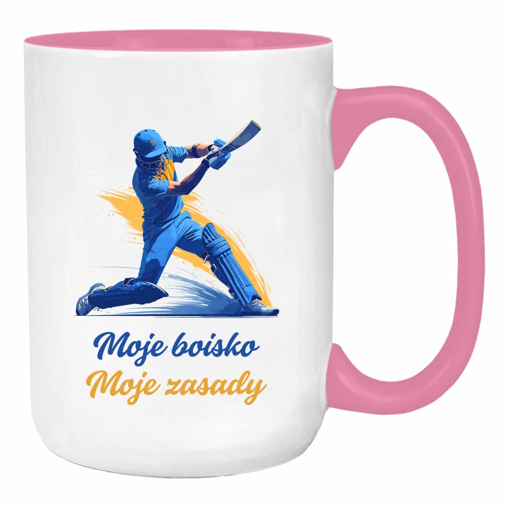 Moje boisko, moje zasady duży kubek ucho kolor kolor różowy