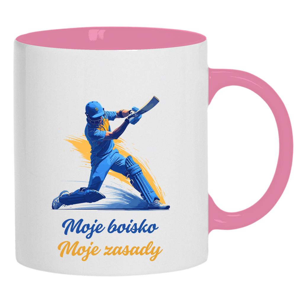 Moje boisko, moje zasady kubek ucho kolor kolor różowy