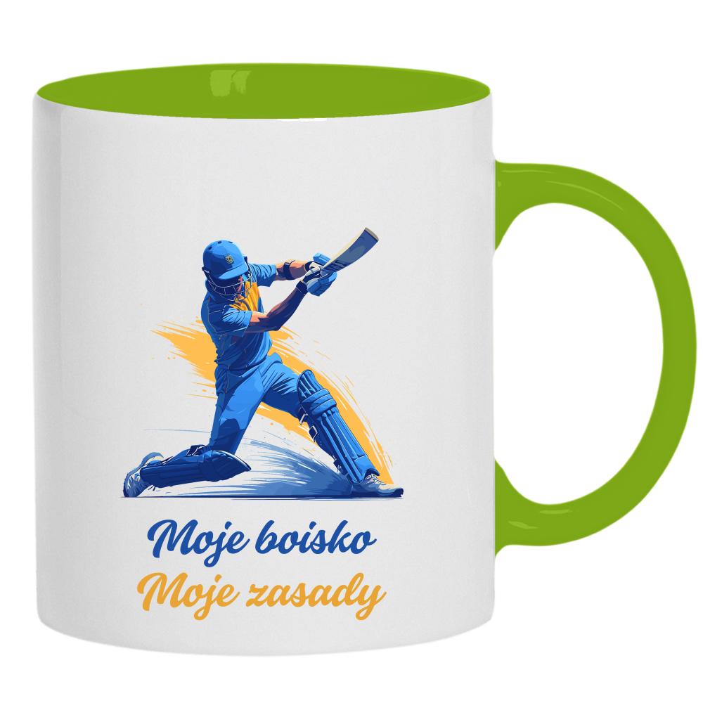 Moje boisko, moje zasady kubek ucho kolor kolor zielony